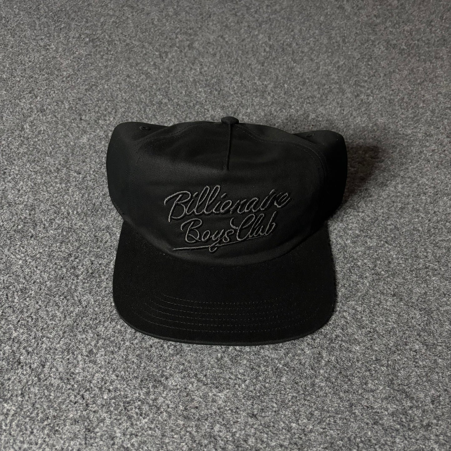 Billionaire boys club script logo hat black