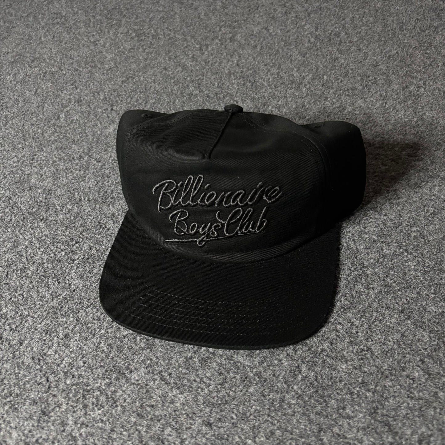 Billionaire boys club script logo hat black