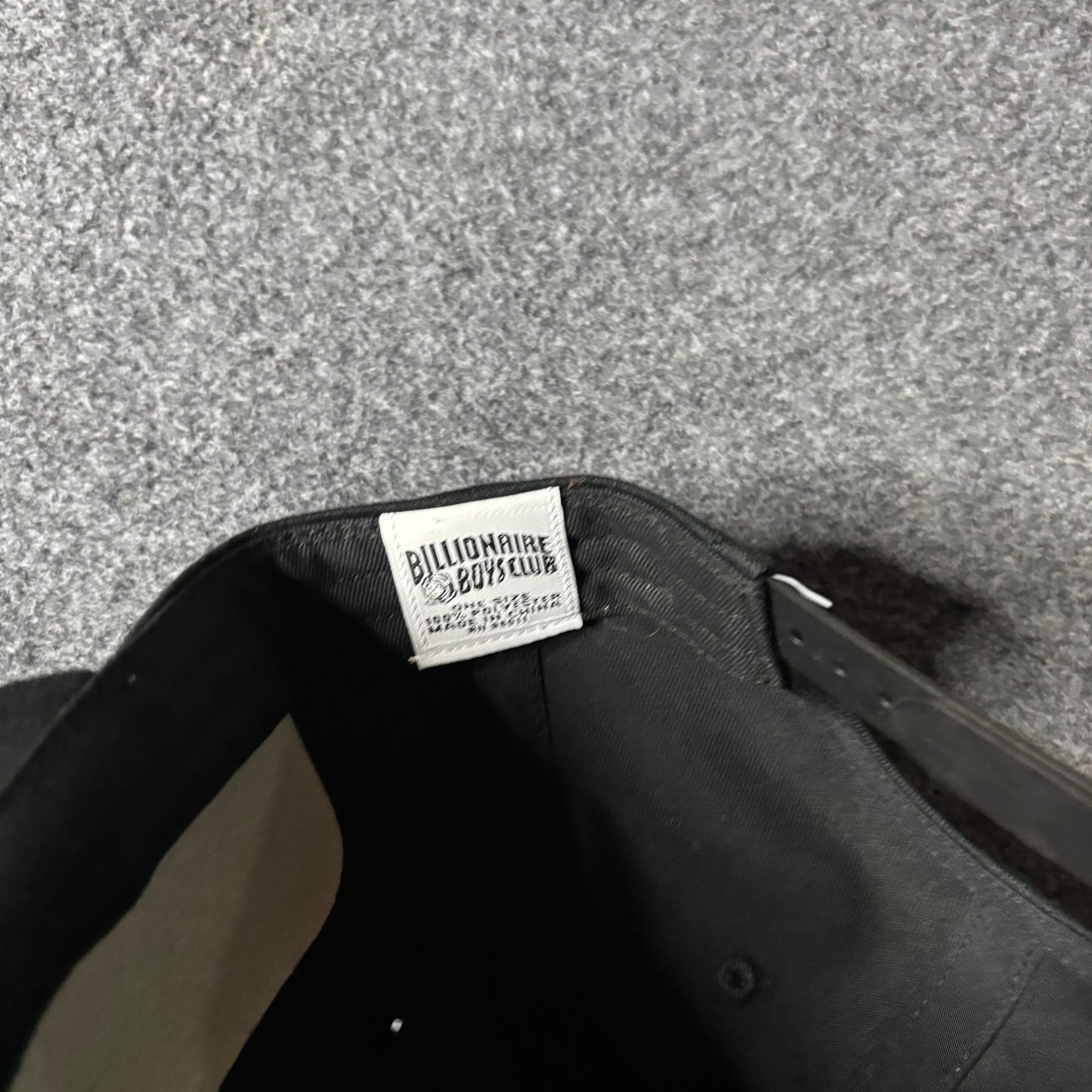 Billionaire boys club script logo hat black
