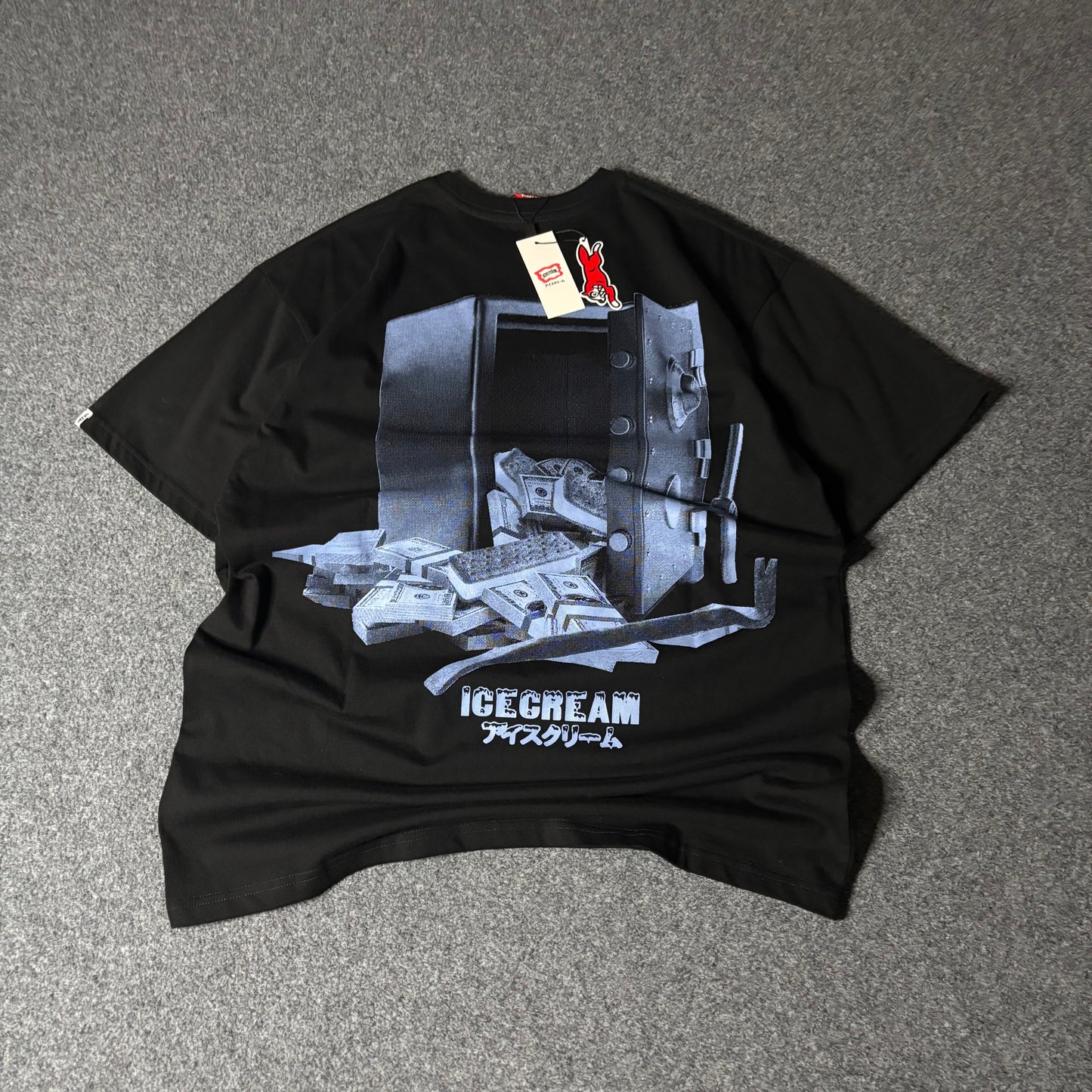 Ice Cream money vault black tee