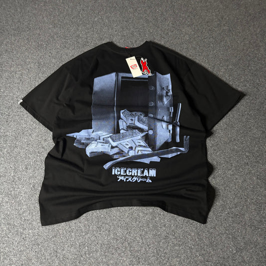 Ice Cream money vault black tee