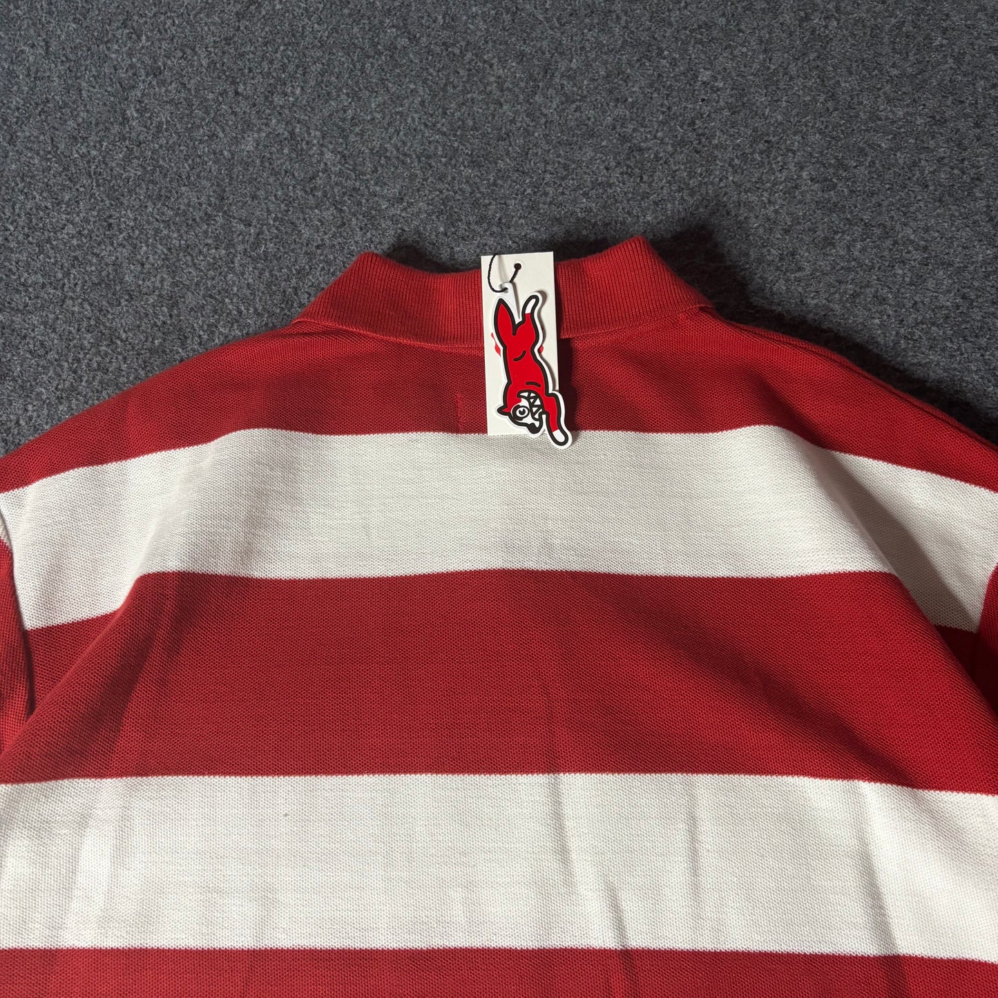 Ice Cream red stripes running dog polo
