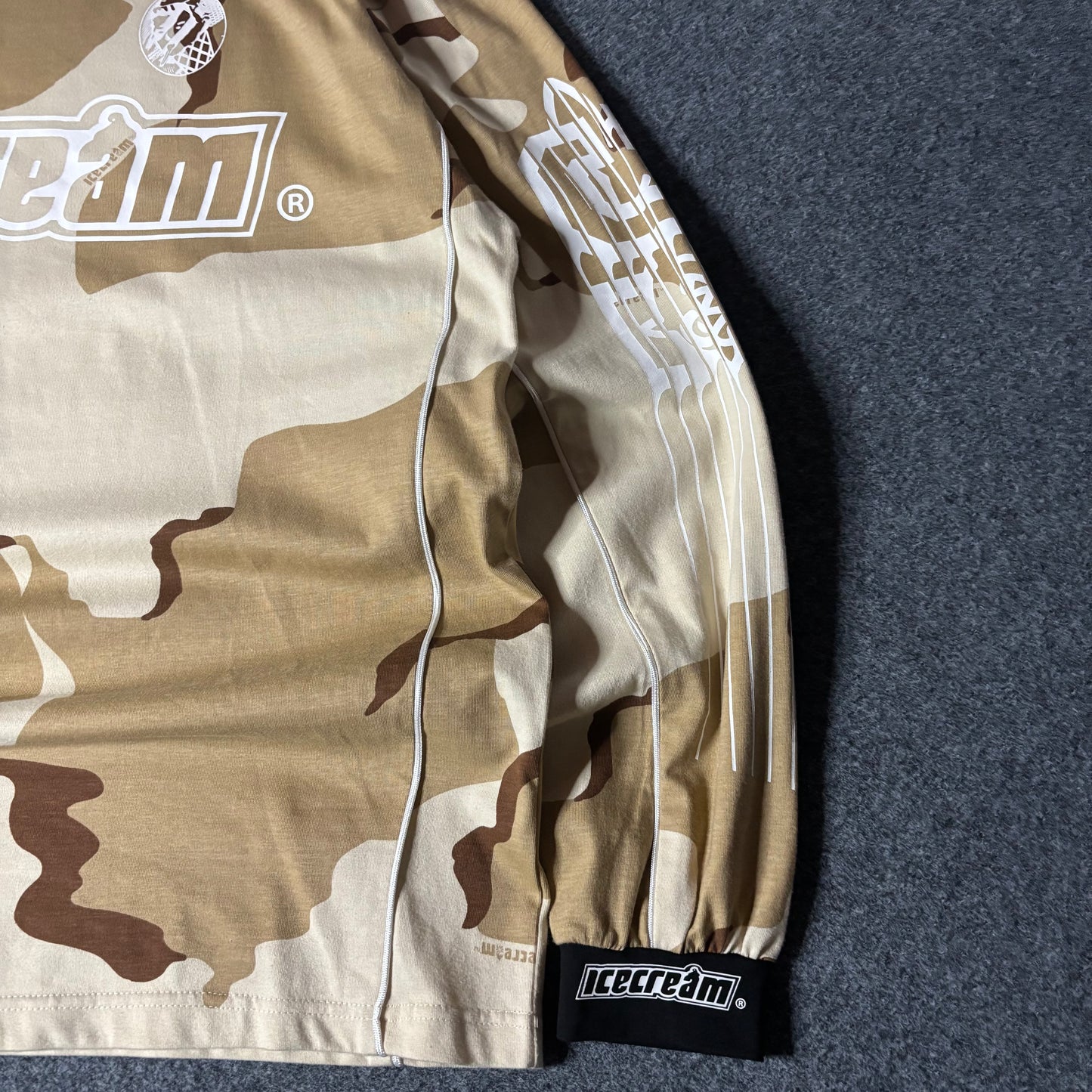 Ice Cream hello motto ls desert camo shirt