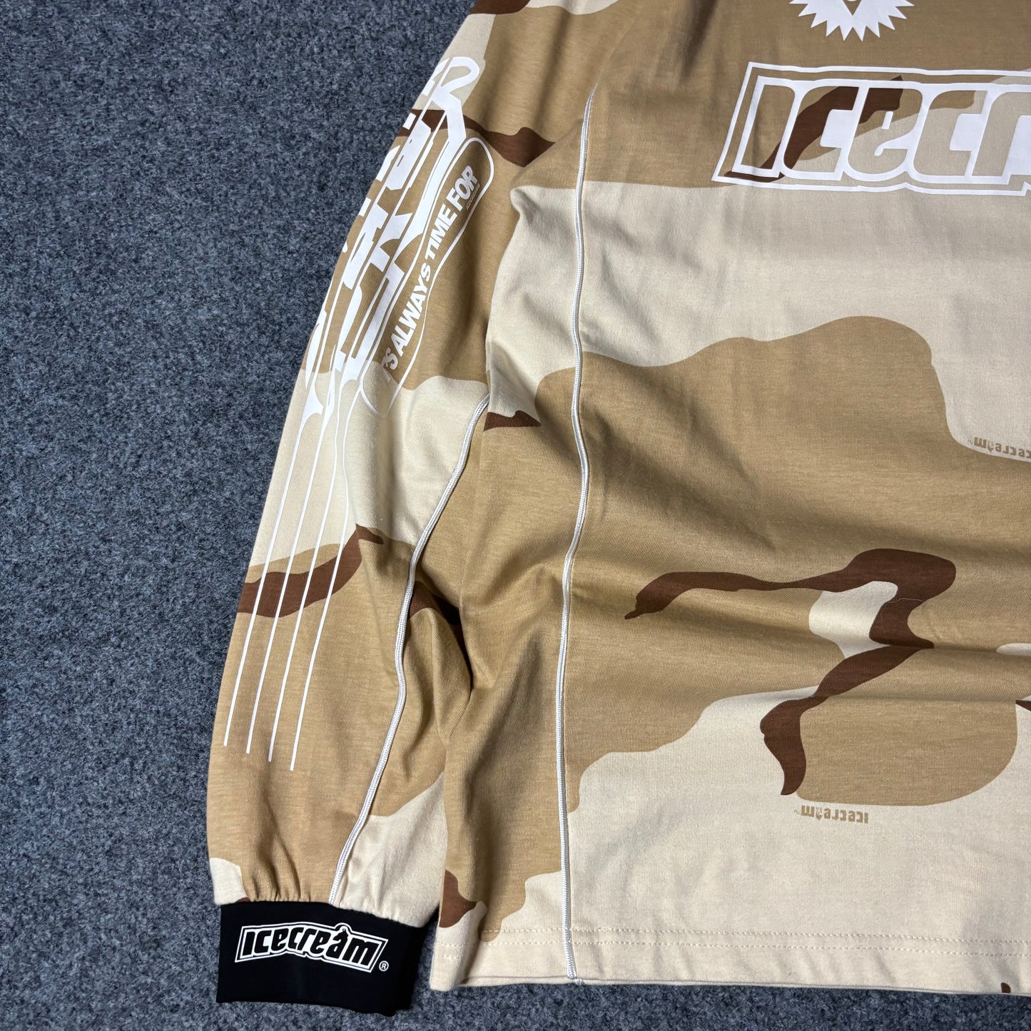 Ice Cream hello motto ls desert camo shirt