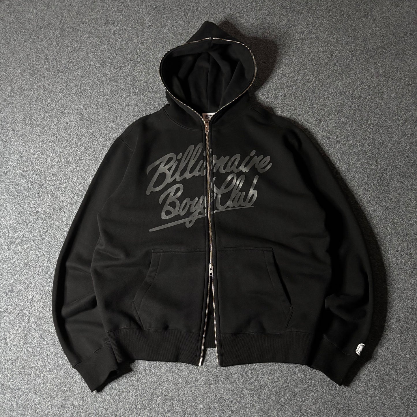 Billionaire Boys Club script zip up hoodie black