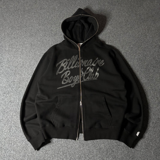 Billionaire Boys Club script zip up hoodie black