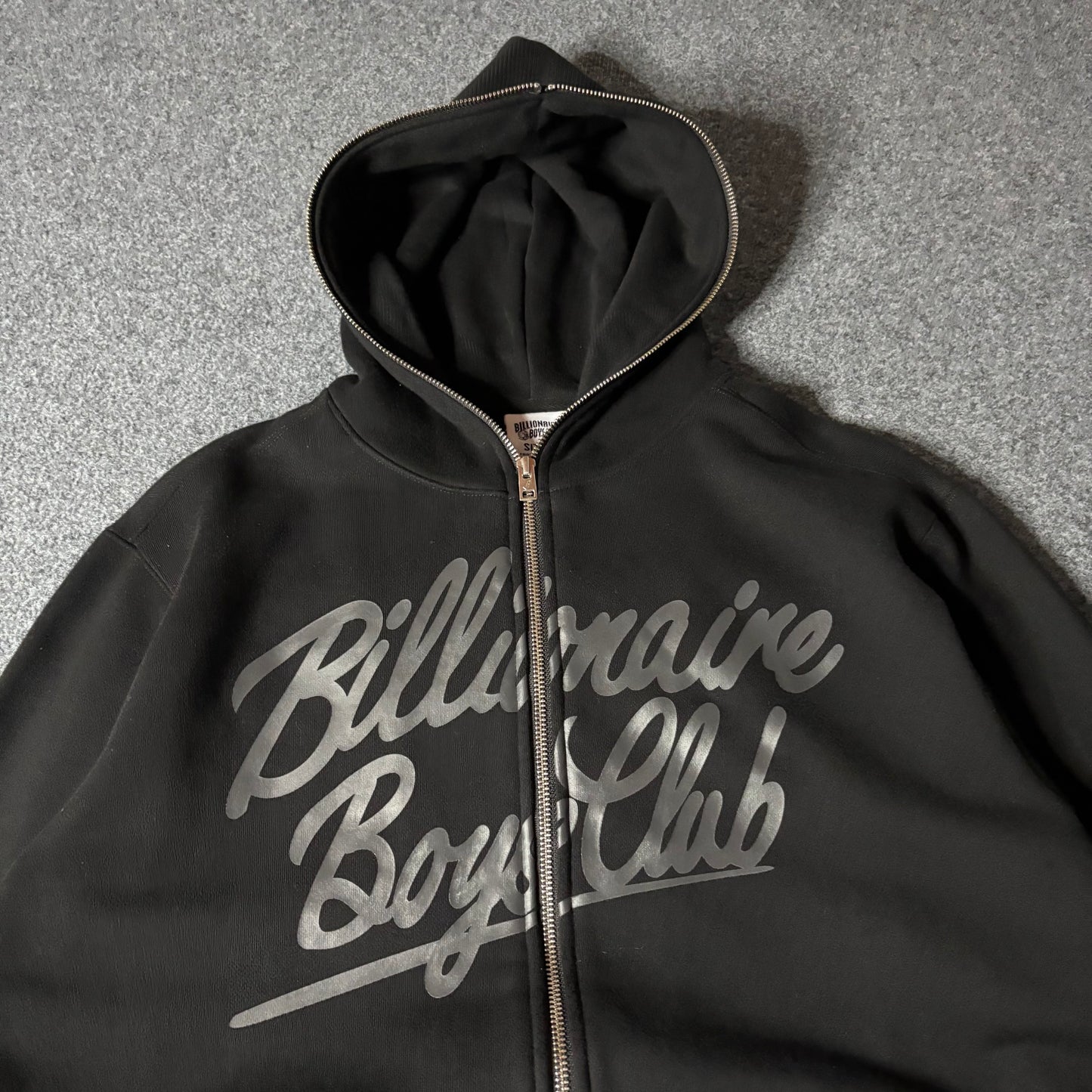 Billionaire Boys Club script zip up hoodie black