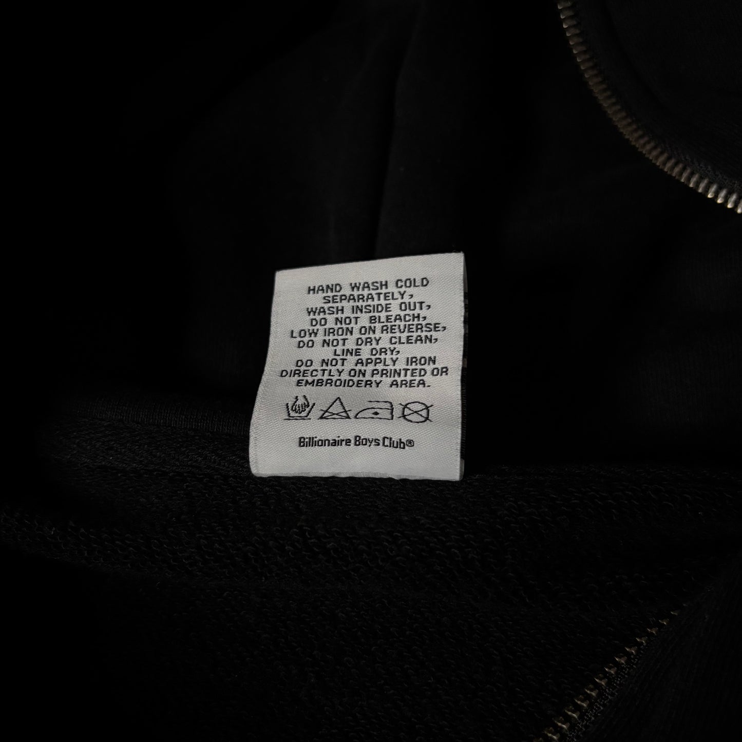 Billionaire Boys Club script zip up hoodie black