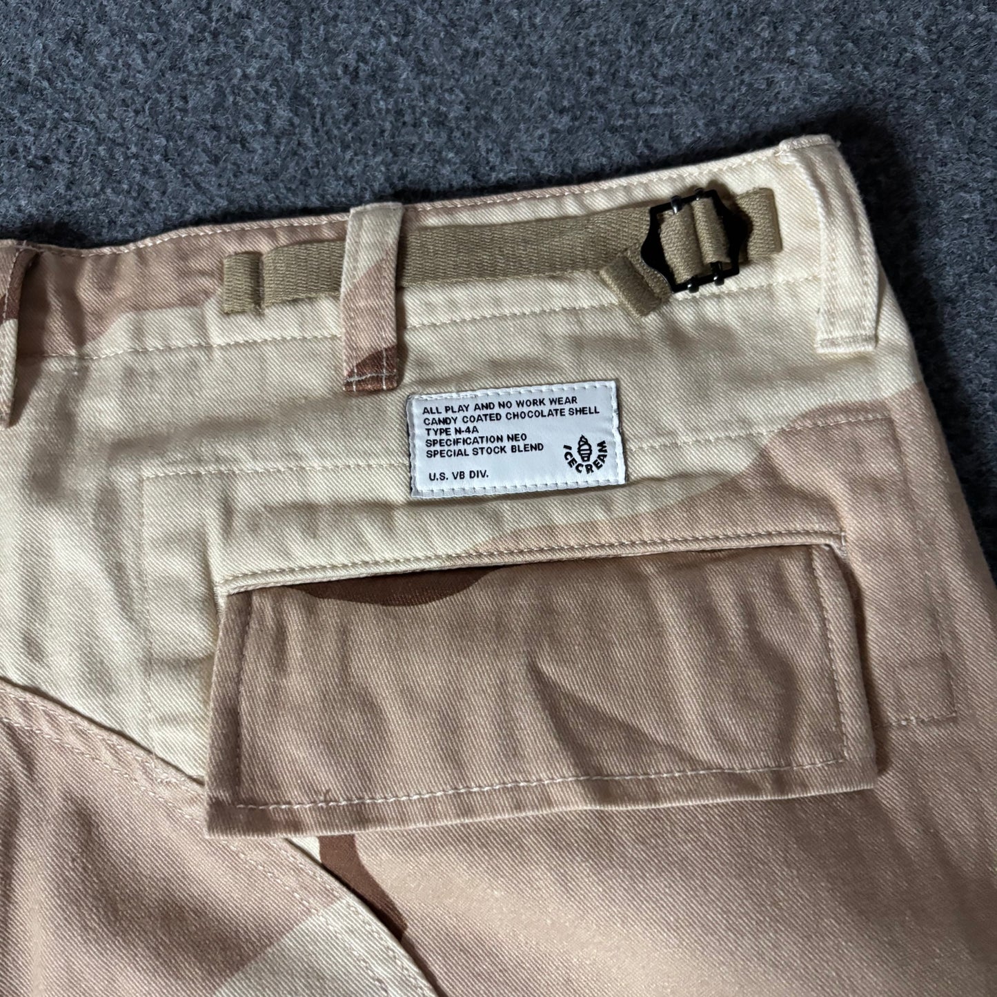 Ice Cream running dog desert camo cargo pant