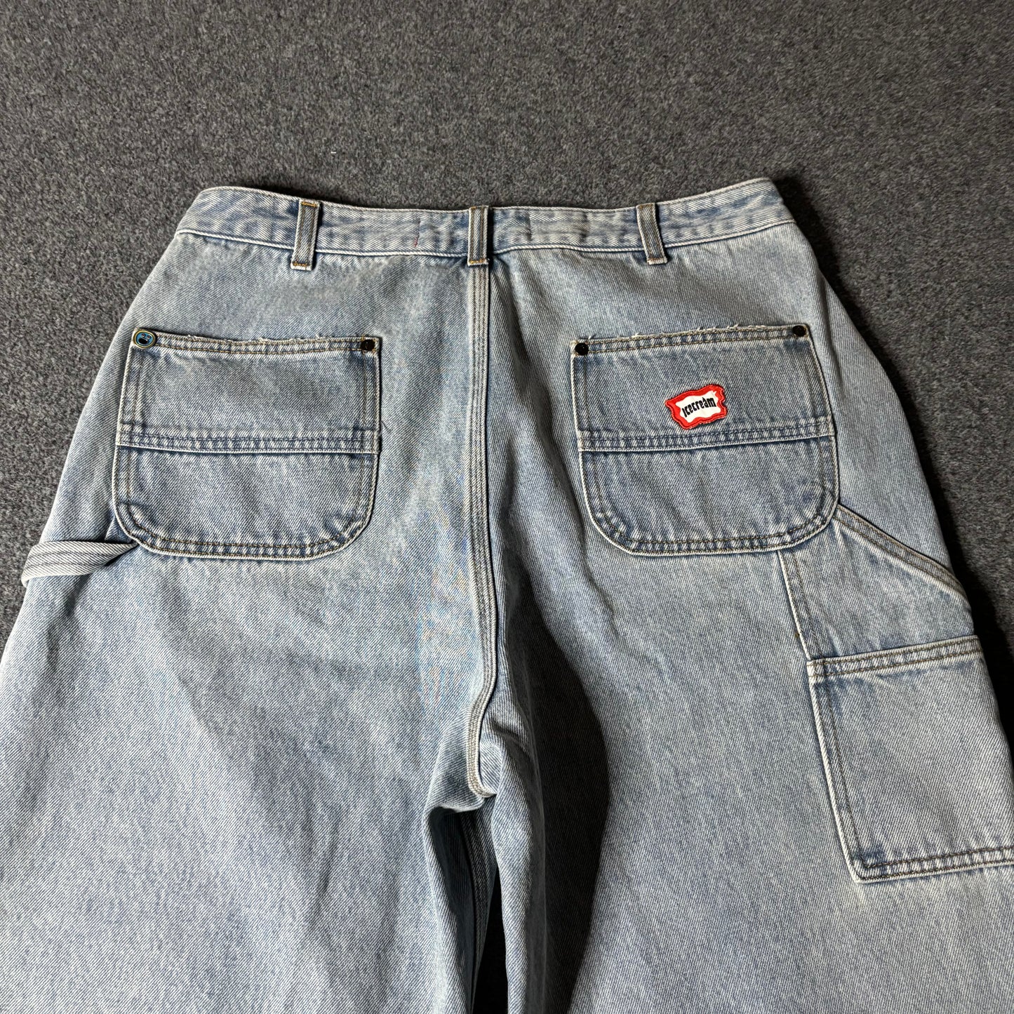 Ice Cream running dog angelo double knee denim shorts