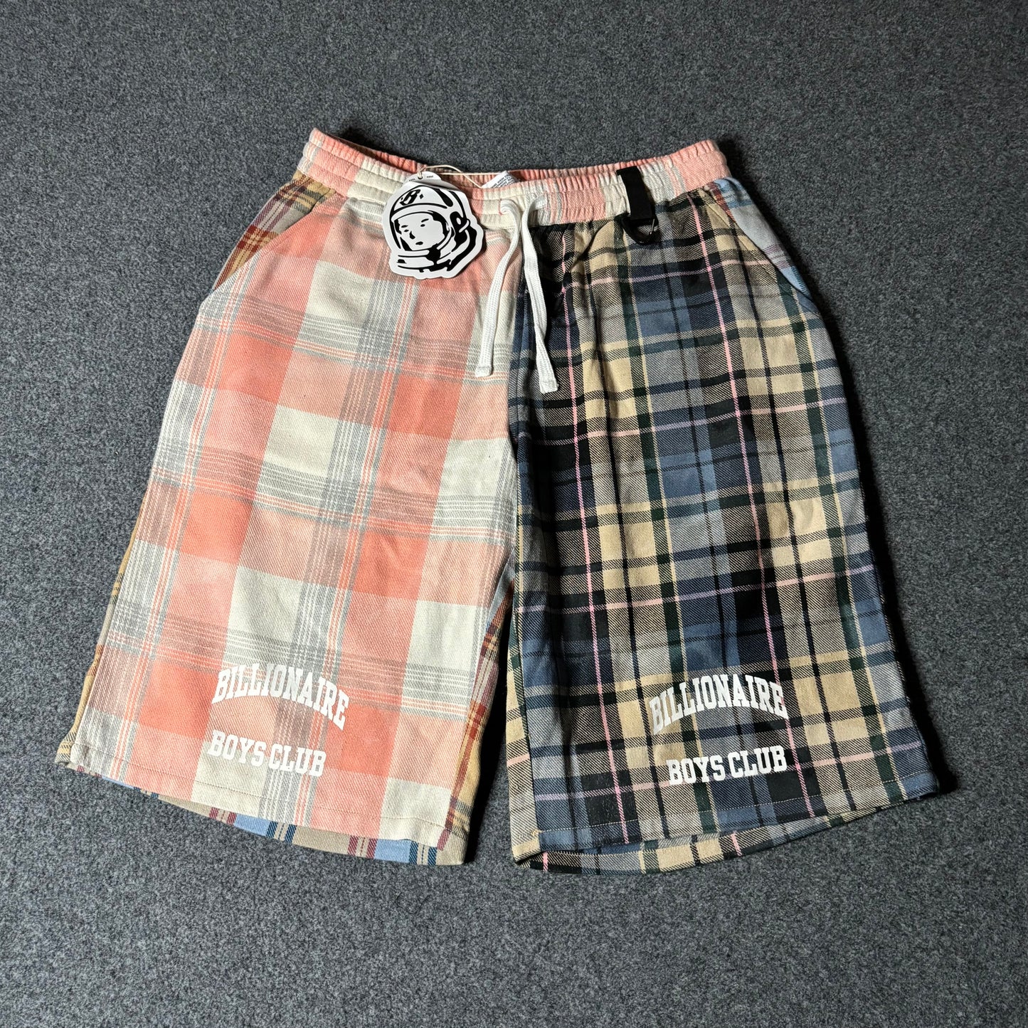 Billionaire Boys Club plaid multi color sweat shorts