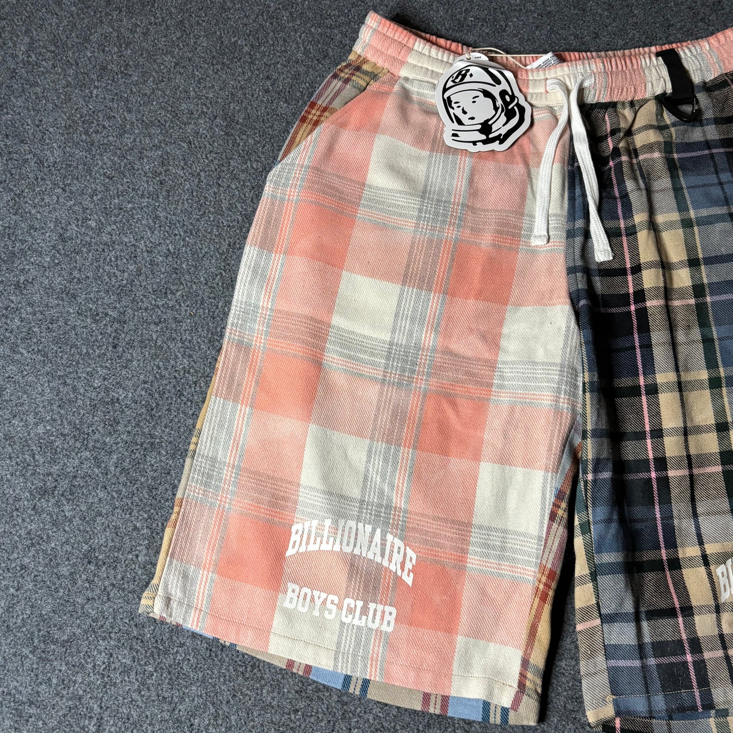 Billionaire Boys Club plaid multi color sweat shorts