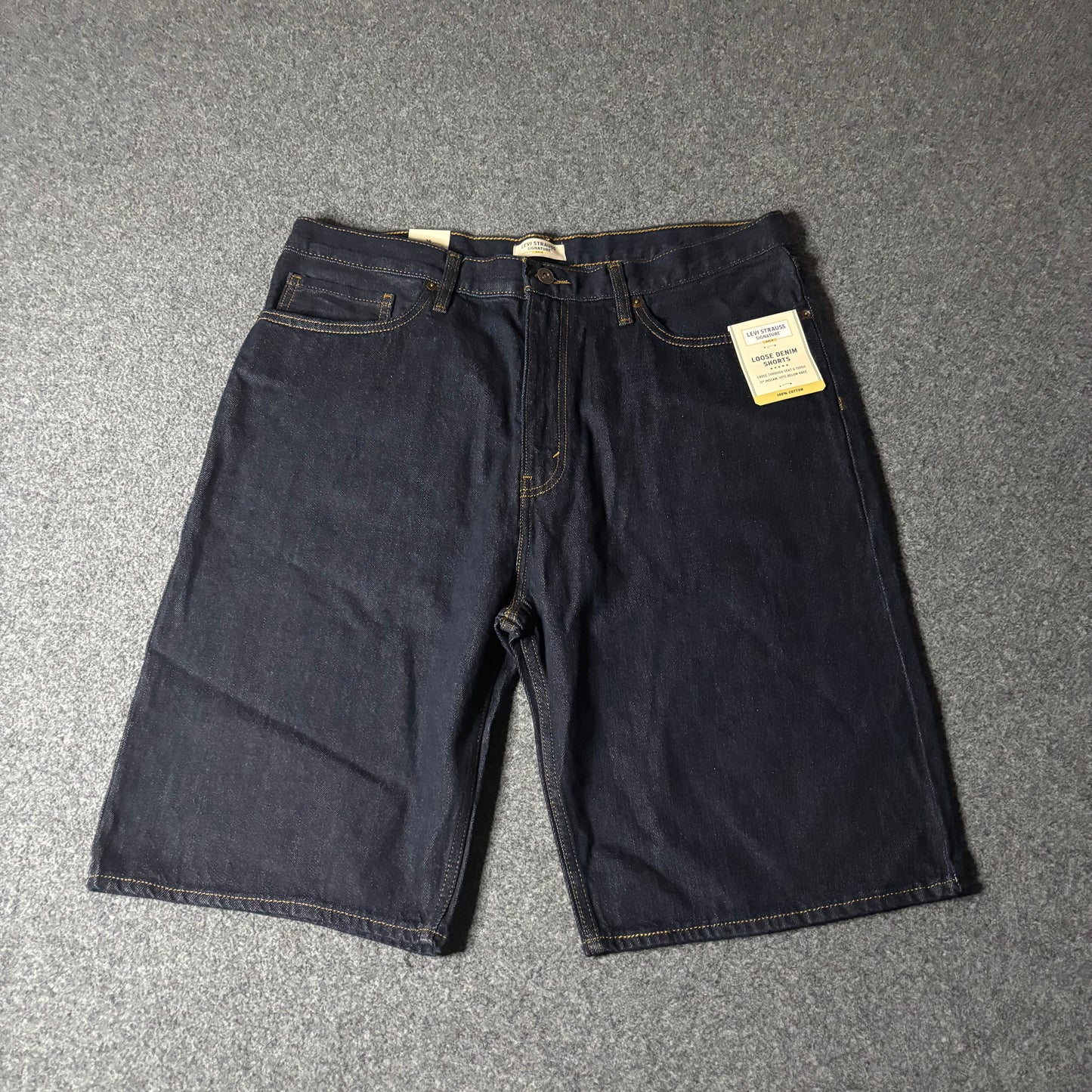 Levis baggy denim shorts indigo