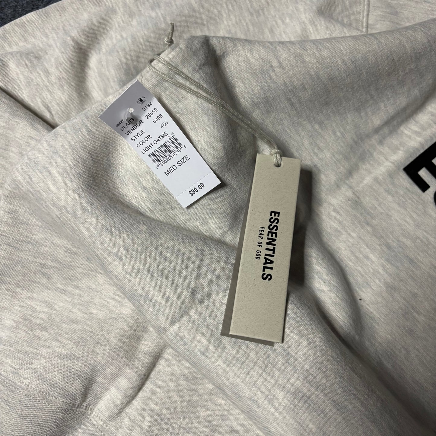 Essentials light oatmeal hoodie