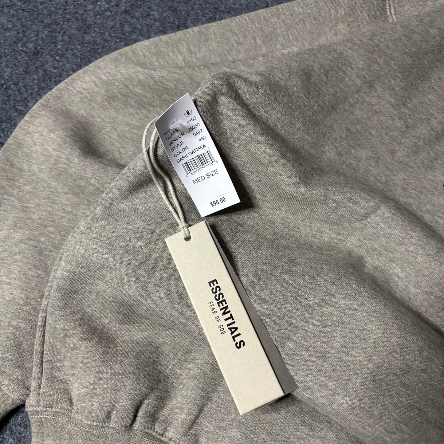 Essentials dark oatmeal hoodie