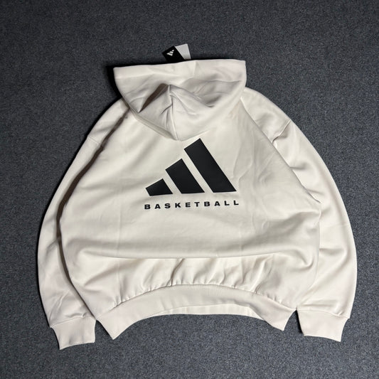 Adidas basketball one fl hoodie cloud white