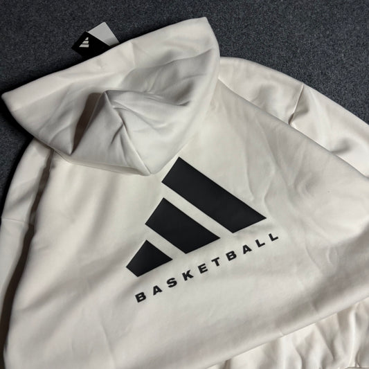 Adidas basketball one fl hoodie cloud white