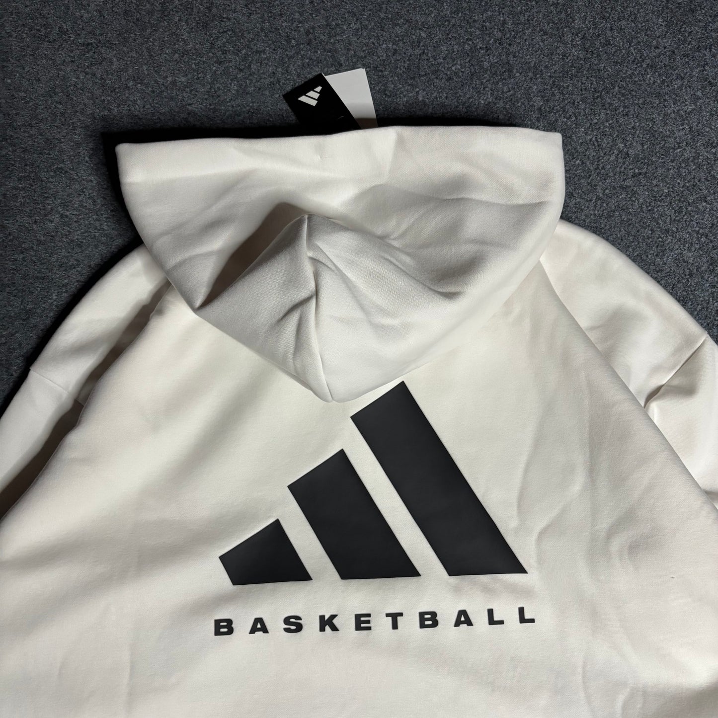 Adidas basketball one fl hoodie cloud white