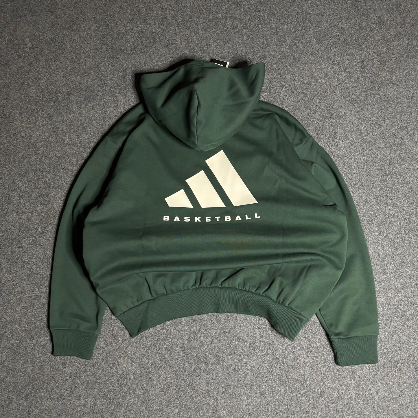 Adidas basketball one fl hoodie mineral green