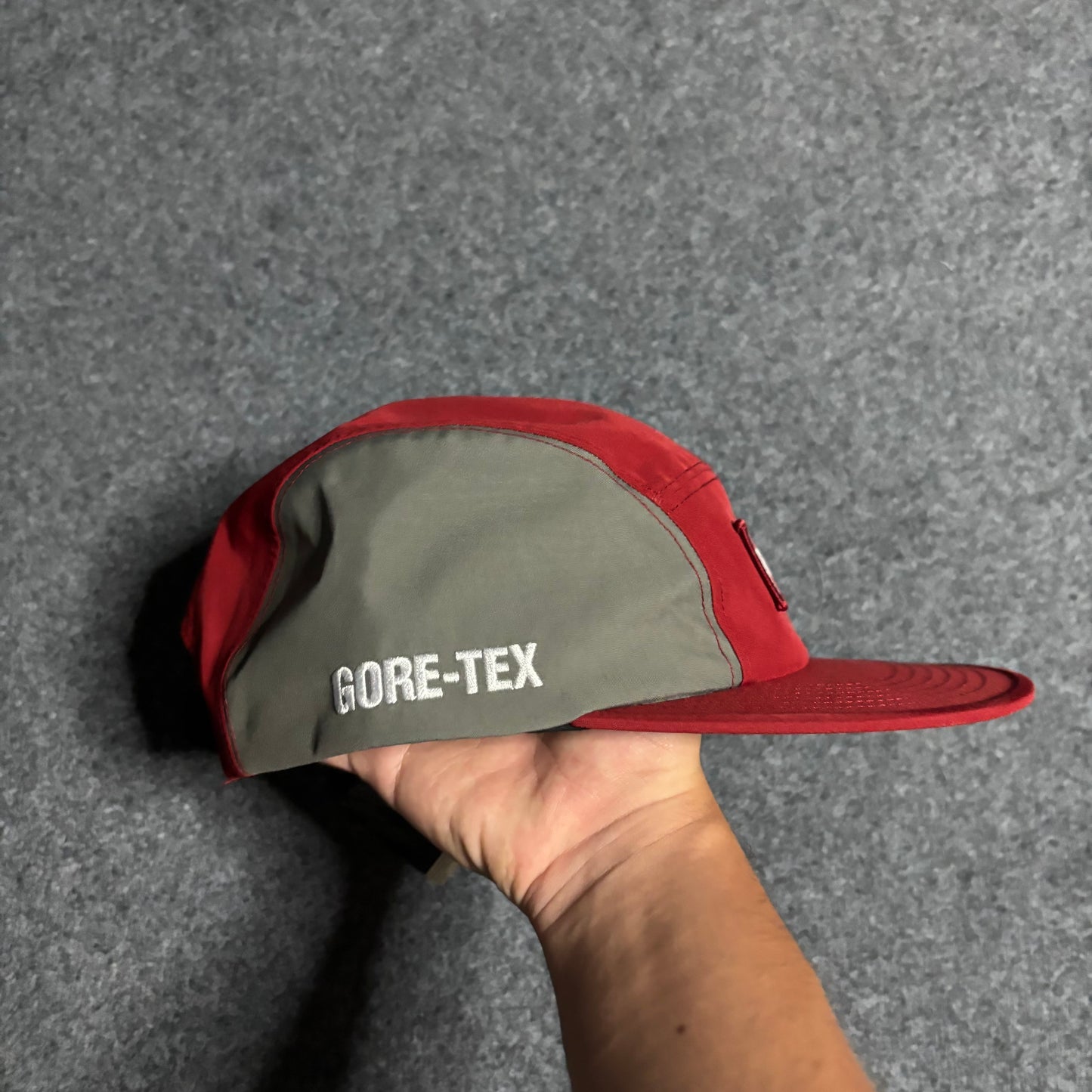 Supreme goretex camp cap red