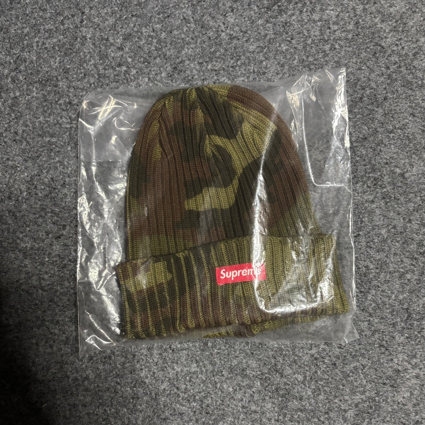 Supreme overdyed woodland camo beanie