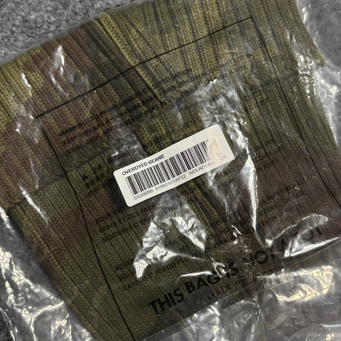 Supreme overdyed woodland camo beanie