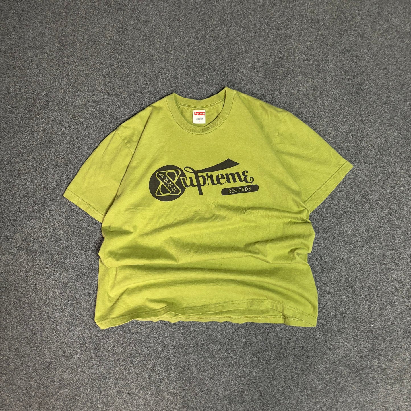 Supreme records tee green