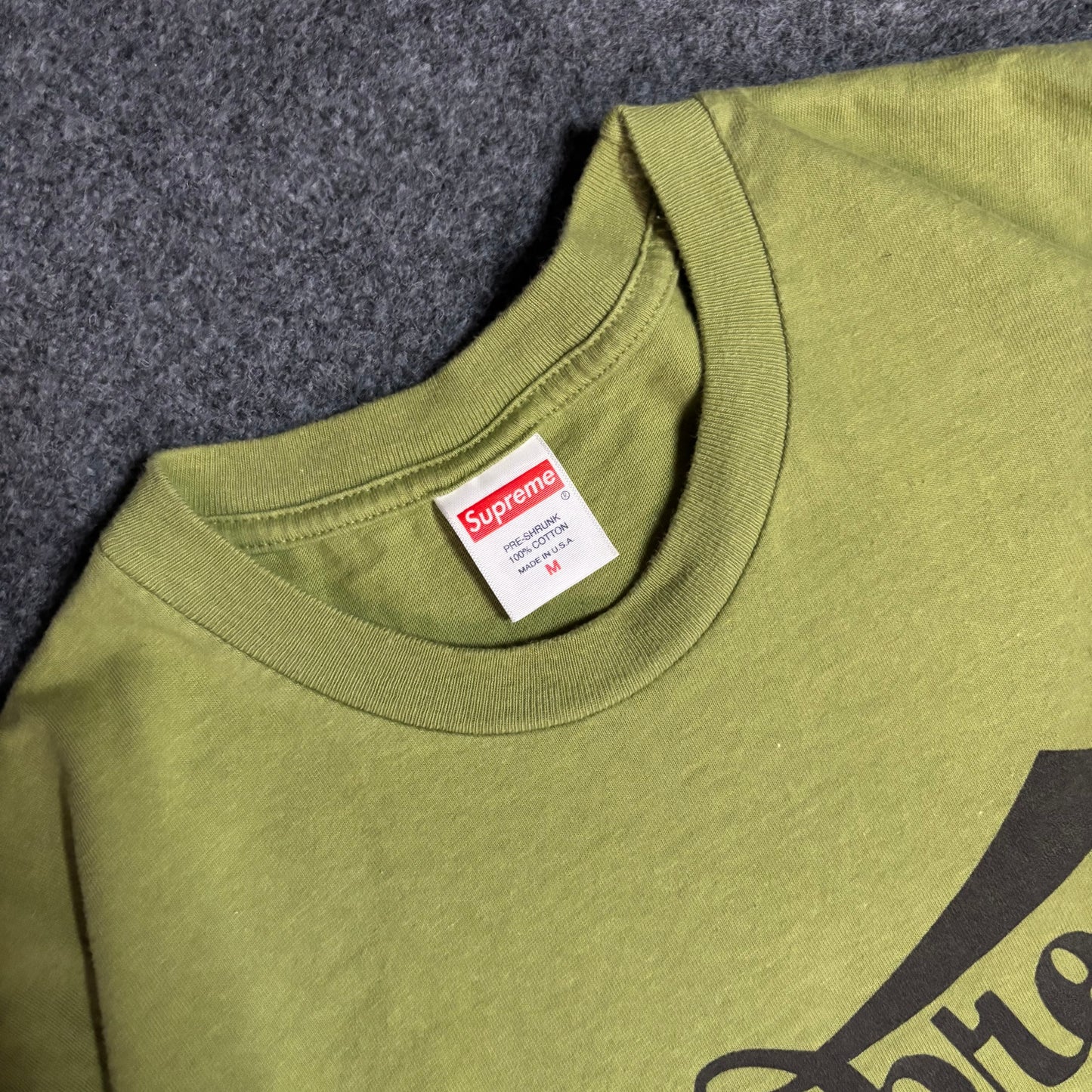 Supreme records tee green