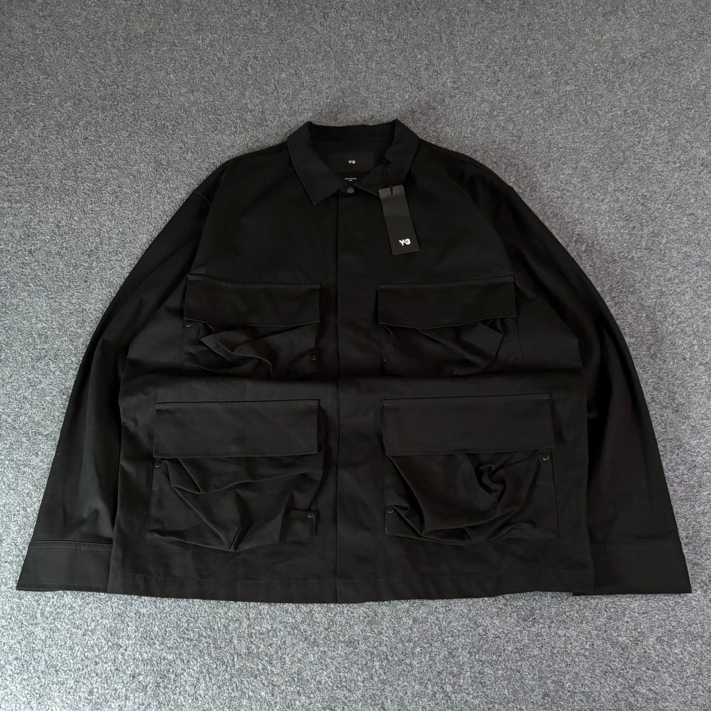 Y-3 Adidas pocket overshirt black