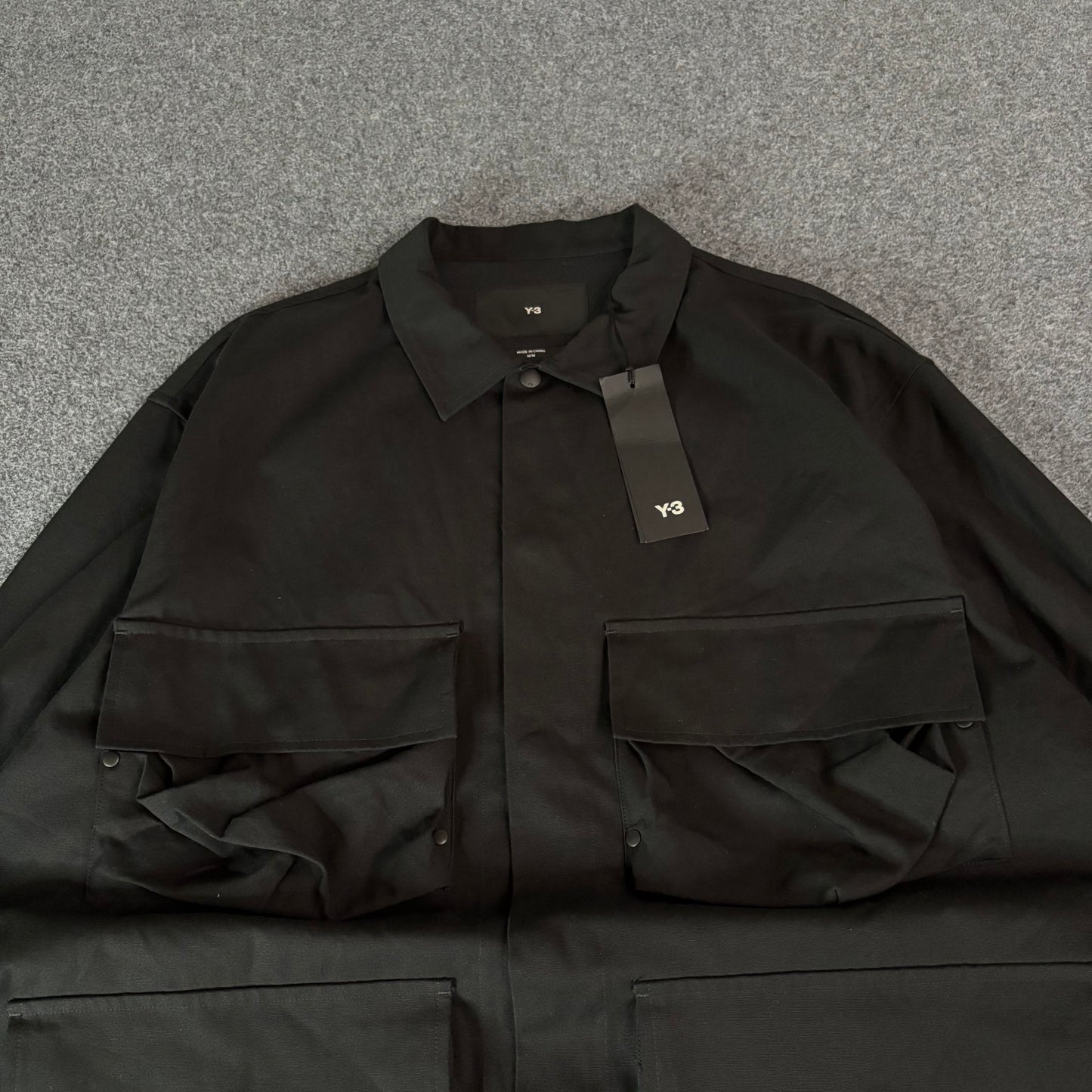 Y-3 Adidas pocket overshirt black